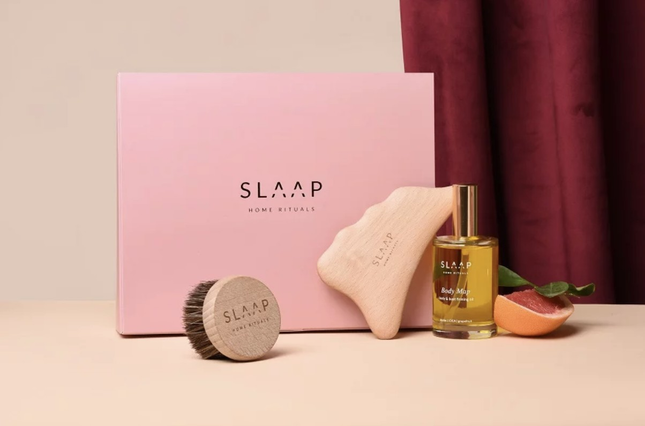 Zestaw prezentowy do ciała - Body Map olejek, szczotka, gua sha - Yooglo